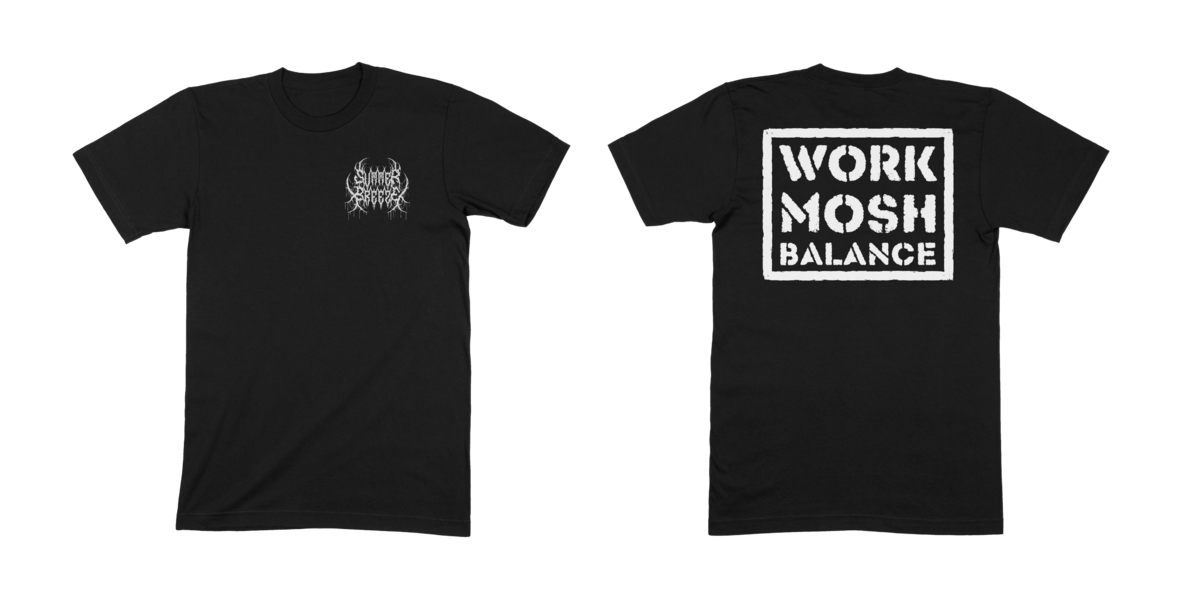  Work Mosh Balance, Schwarzes T-Shirt 