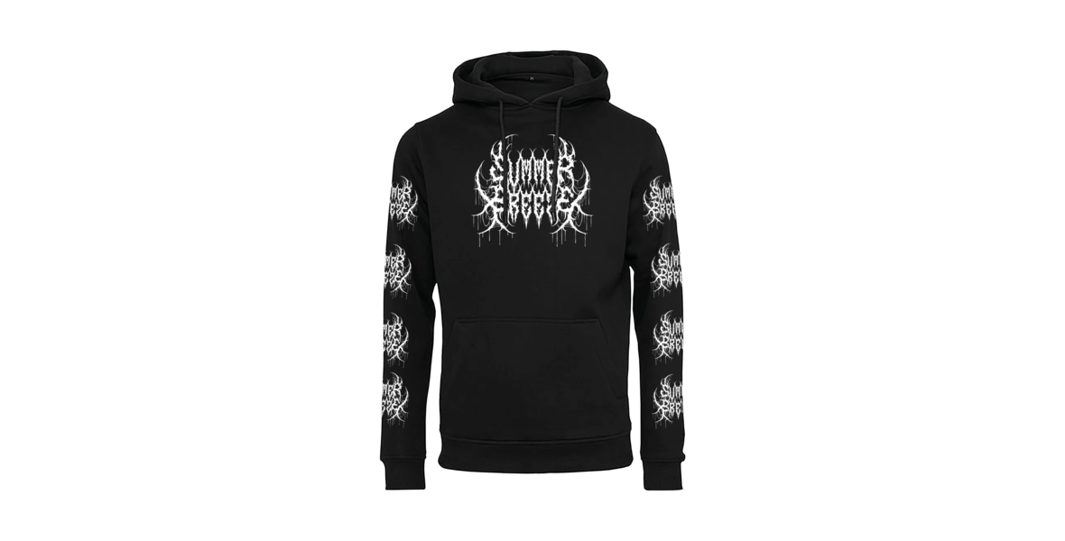  Black Metal Logo , Schwarzer Hoodie 