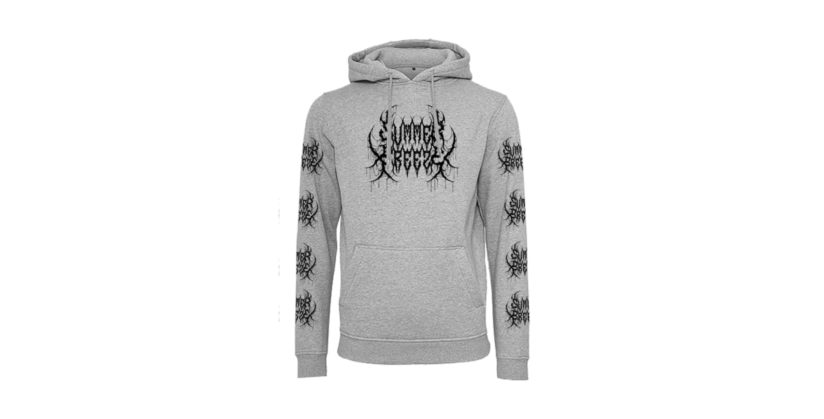  Black Metal Logo , Grauer Hoodie 